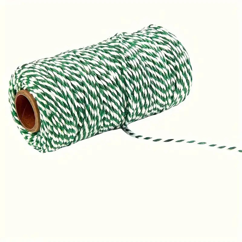 Ficelle Baker Twine noire et blanche – Corde décorative pour emballage cadeau, scrapbooking et projets DIY