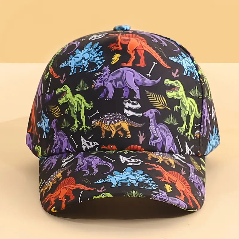 Casquette Enfant Dinosaure Colorée – Chapeaux et Casquettes Garçon | Casquette Tendance Été & Protection Soleil