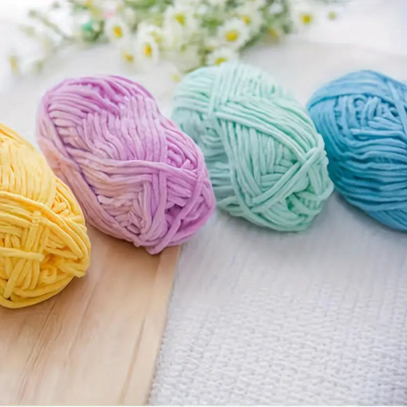 Laine Velours Douce 6 mm – Fil Épais pour Tricot et Crochet, Accessoires Déco et Créations DIY