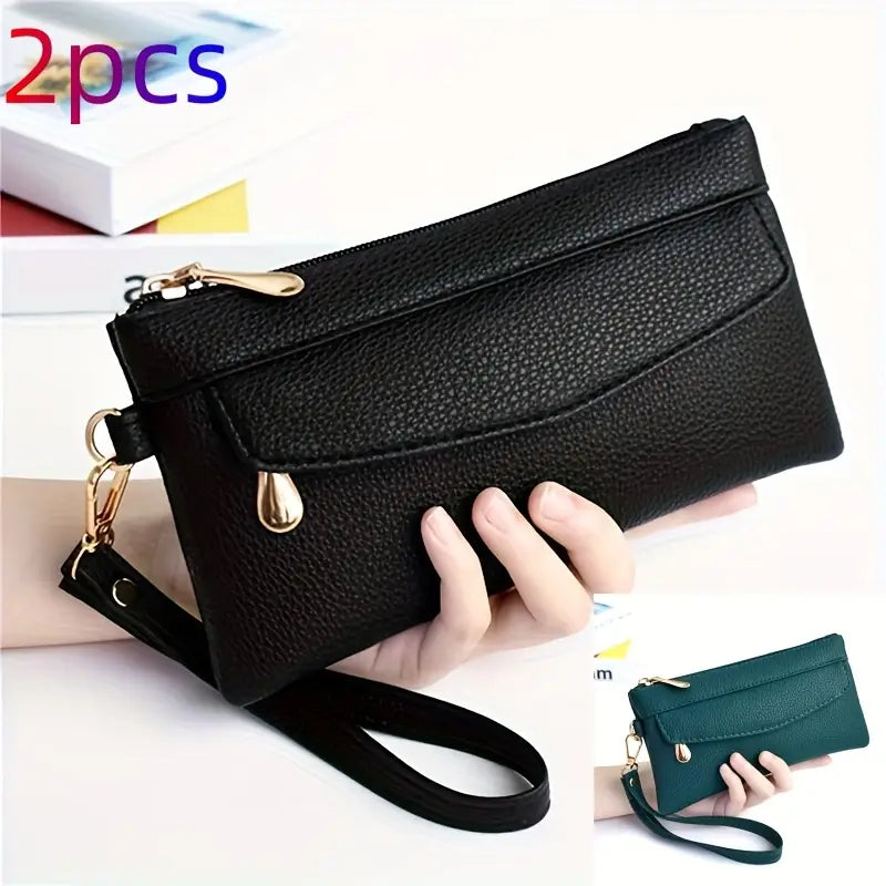 Pochette femme élégante – Sac de soirée multifonction avec dragonne, plusieurs coloris