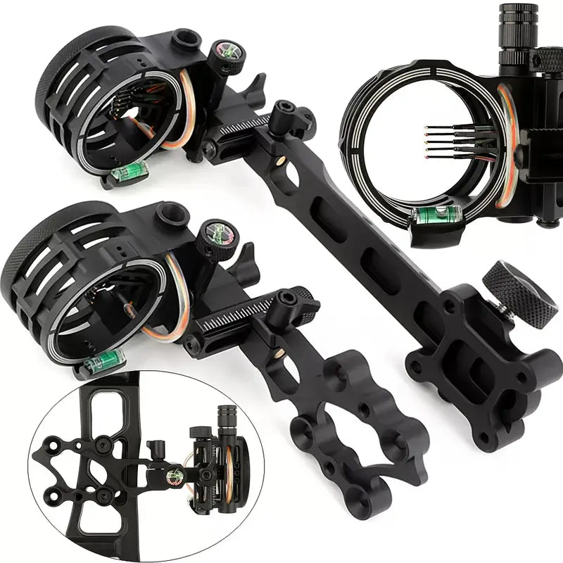 Viseur de tir à l’arc réglable avec fibre optique – Accessoire de précision pour arc de chasse et tir sportif