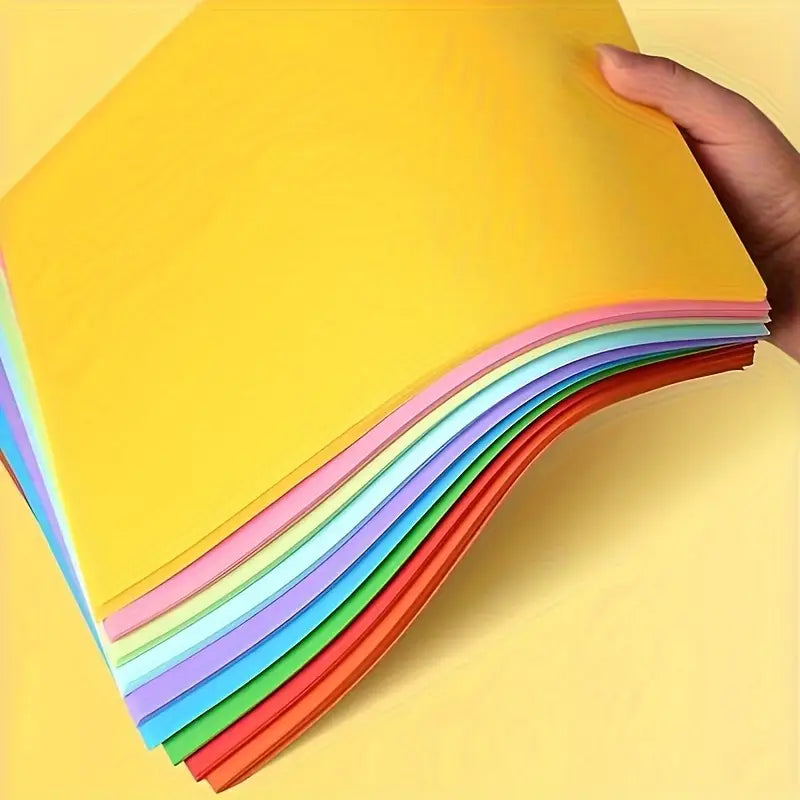 Papier Origami Coloré 50 Feuilles – Papier Pliage Multicolore pour Origami, Scrapbooking et Loisirs Créatifs