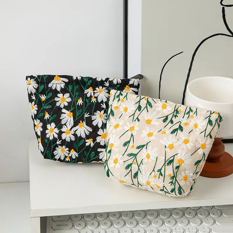 Trousse de toilette fleurie Pochette maquillage élégante et pratique