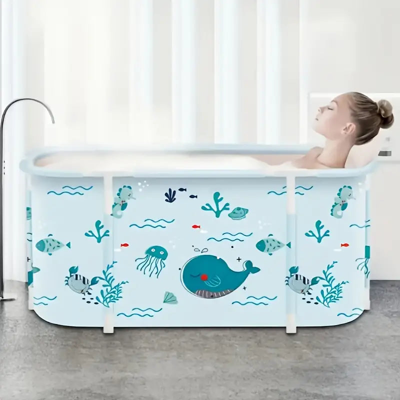 Baignoire Pliable Grande Capacité pour Adulte Bassin Portable de Détente et Spa à Domicile
