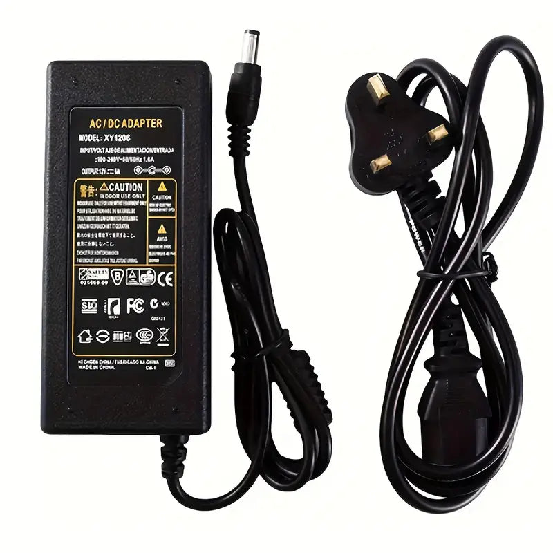Adaptateur Secteur 12V 2A – Chargeur Alimentation AC/DC Universel pour Appareils Électroniques