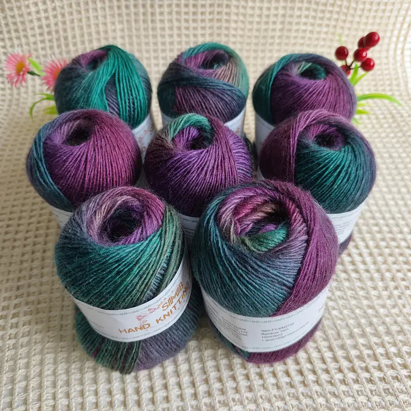 Pelote de Laine Arc-en-Ciel Dégradé – Fil Multicolore Doux pour Crochet & Tricot Créatif