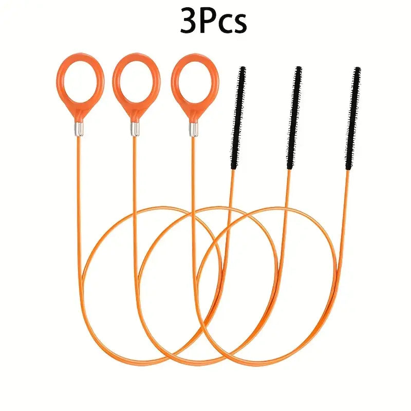 Déboucheur de Canalisation Flexible avec Poignée – Tige de Nettoyage Réutilisable pour Éviers, Lavabos et Baignoires – Collection Plomberie Brute