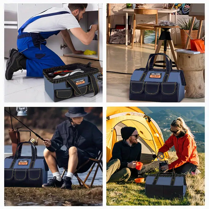 Sac à Outils Professionnel en Tissu Oxford – Grande Capacité, Poches Multiples et Poignées Renforcées – Collection Boîtes à Outils et Accessoires