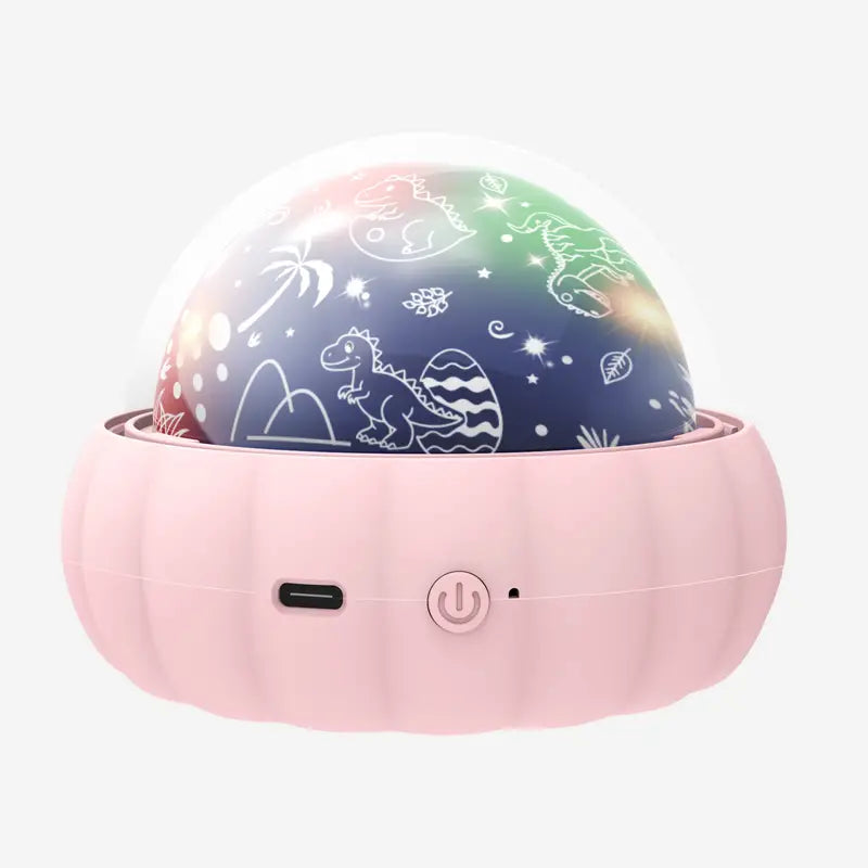 Veilleuse Projecteur Étoiles et Dinosaures LED – Lampe de Nuit Rechargeable pour Chambre Bébé et Enfant