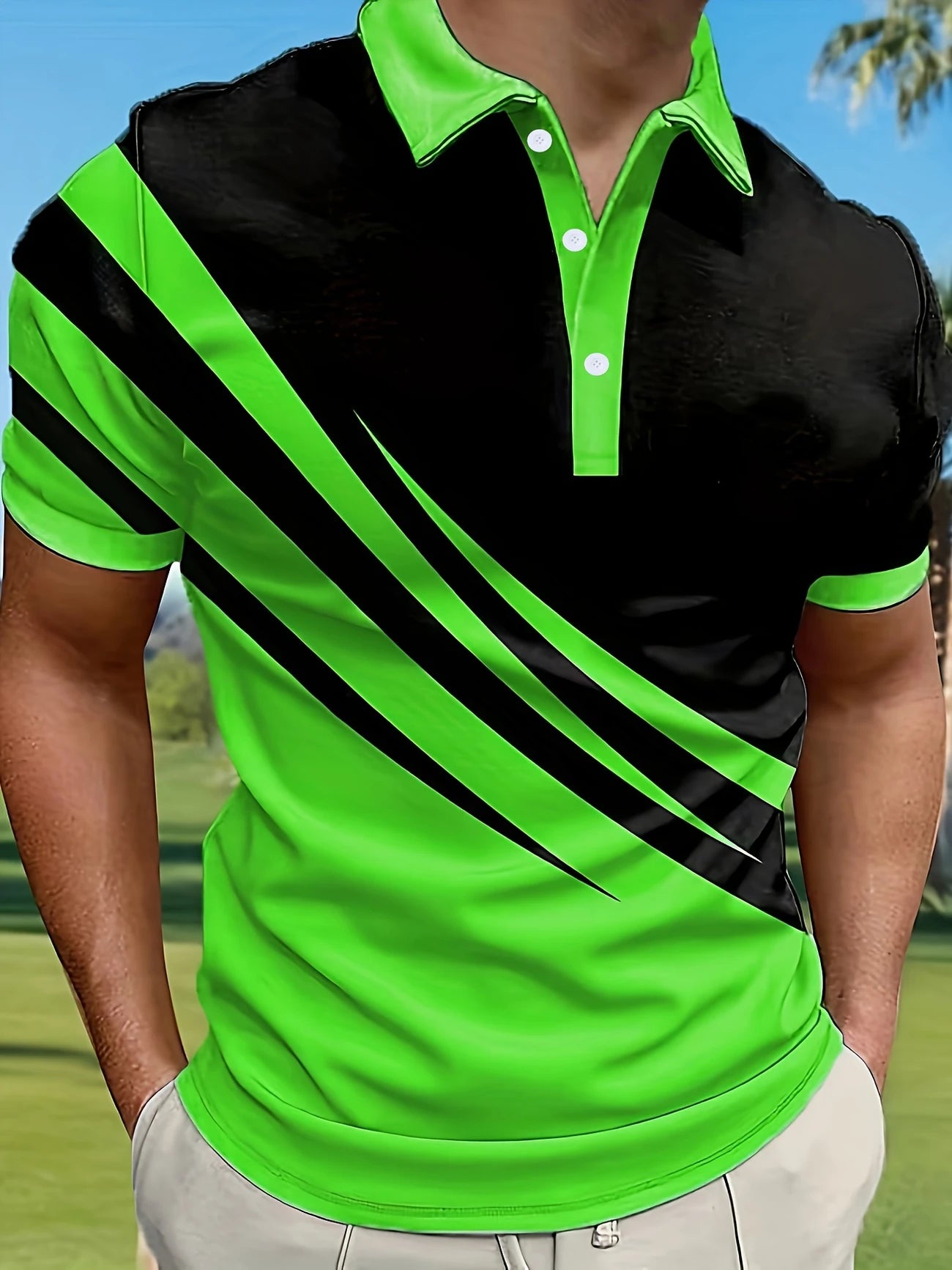 Polo de Golf Homme Bicolore – Respirant, Léger et Stylé pour Parcours Été