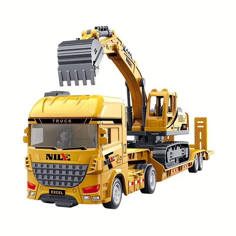 Camion Porteur avec Engins de Chantier et Tank – Accessoire Miniature Original pour Montre