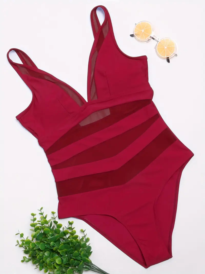 Maillot de bain une pièce sculptant – Décolleté plongeant et effet gainant