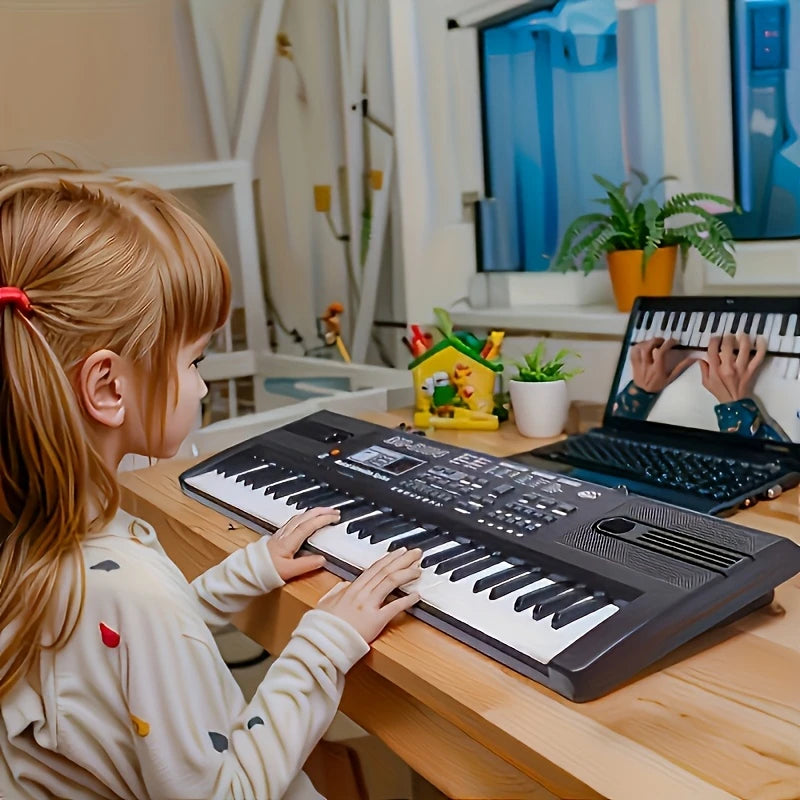 Clavier numérique 61 touches avec support de tablette – Piano électronique idéal pour débutants et apprentissage à domicile