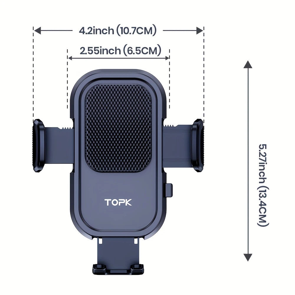 Support Téléphone Voiture TOPK – Fixation Grille d’Aération, Antidérapant et Rotatif à 360°