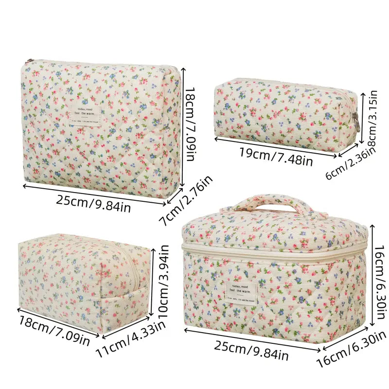 Trousse de toilette à fleurs Pochette maquillage chic et pratique