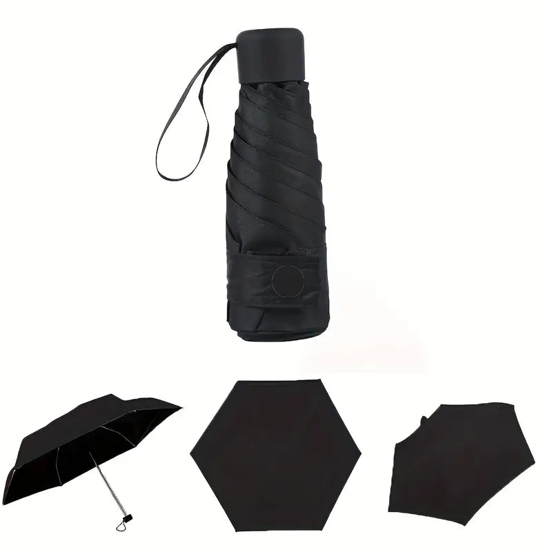 Mini parapluie de voyage vert  Protection imperméable et design élégant