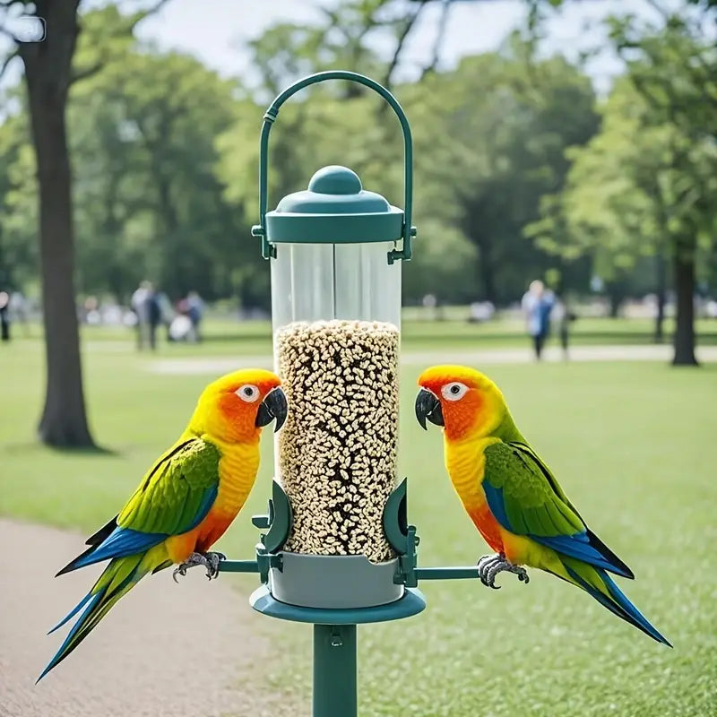 Mangeoire à Graines Suspendue pour Oiseaux Sauvages – Distributeur Transparent Résistant aux Intempéries, Idéal pour Balcon et Jardin