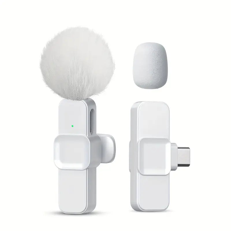 Kit 1, 2 Micros Sans Fil USB-C avec Réduction de Bruit – Lavalier pour Smartphone, YouTube & TikTok