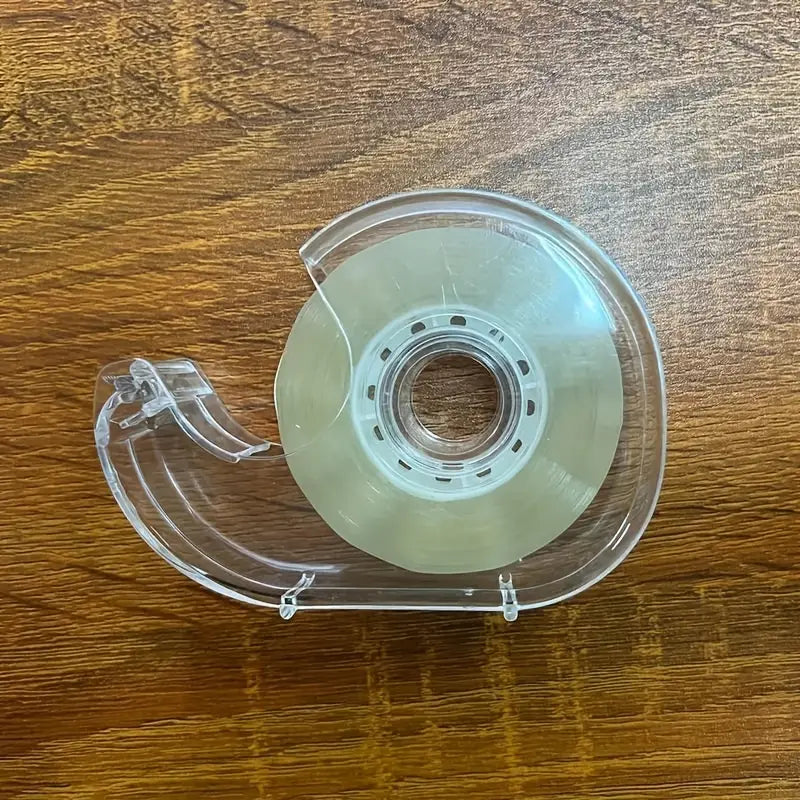 Rouleau de ruban adhésif transparent avec dévidoir – Idéal pour bureau, école et emballage cadeau