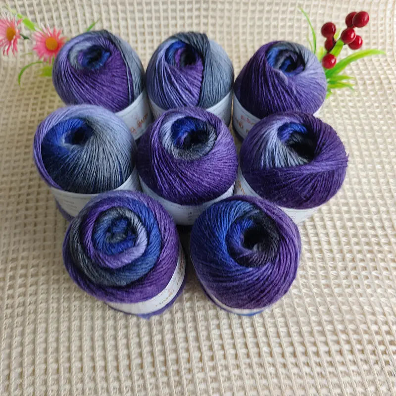 Pelote de Laine Arc-en-Ciel Dégradé – Fil Multicolore Doux pour Crochet & Tricot Créatif