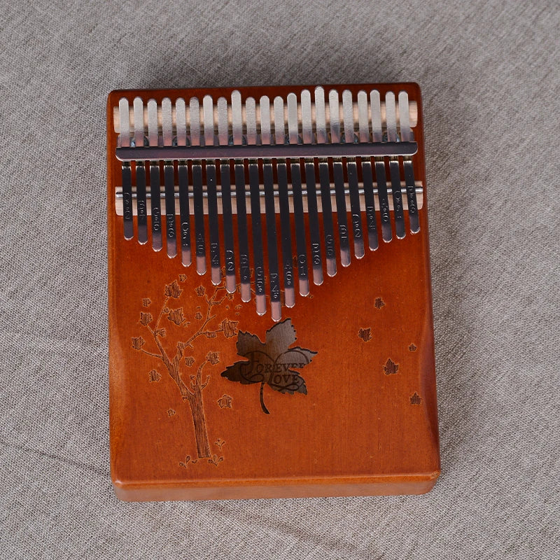 Kalimba 21 Lames en Bois – Piano à Pouces Africain avec Gravure, Accordé et Prêt à Jouer