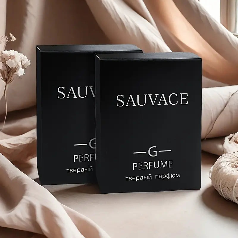 Parfum Solide Homme SAUVACE – Format 15g/40g, Élégant & Pratique pour Voyage
