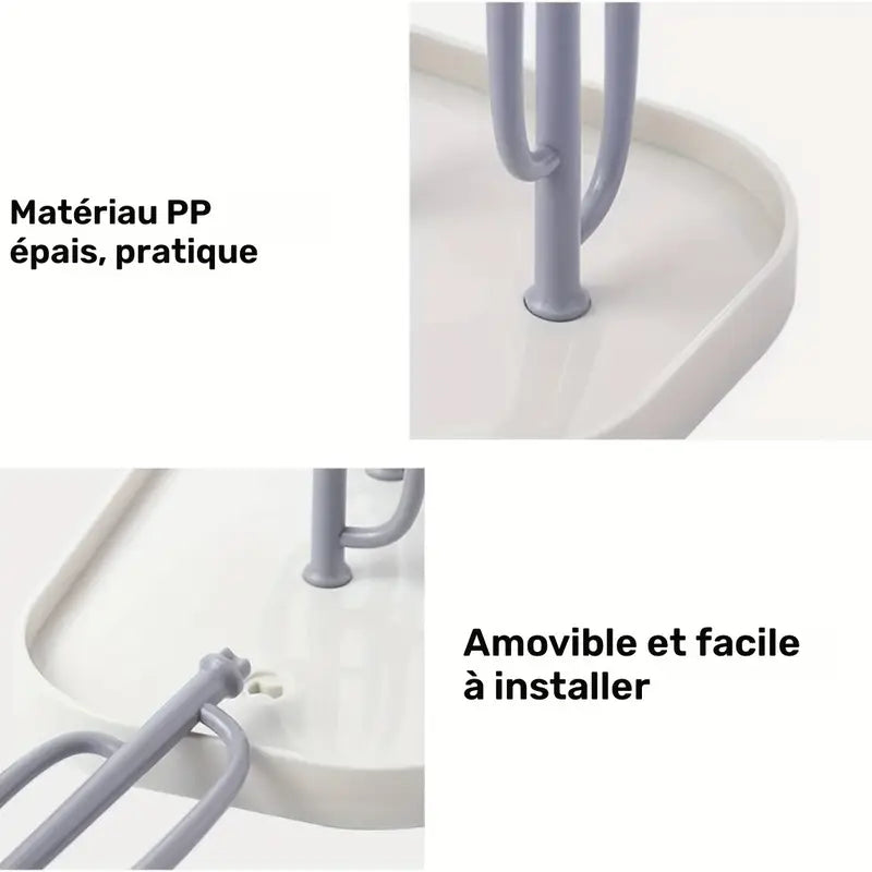 Égouttoir biberons bébé – Support de séchage avec plateau et branches amovibles
