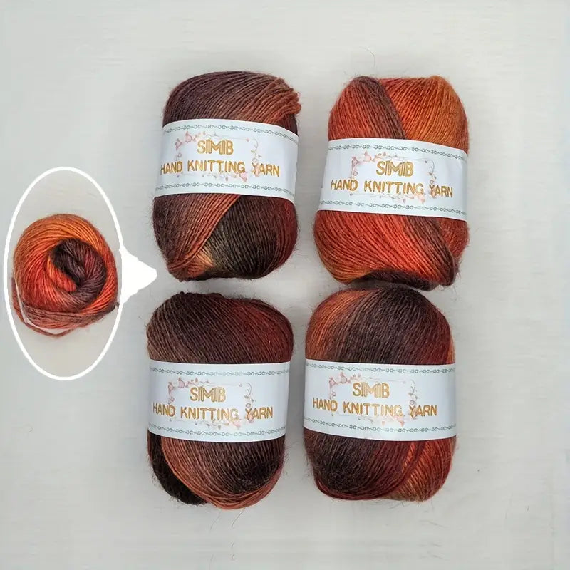 Lot de Pelotes de Laine Multicolore Dégradé – Fil à Tricoter Doux et Résistant pour Crochet & Tricot