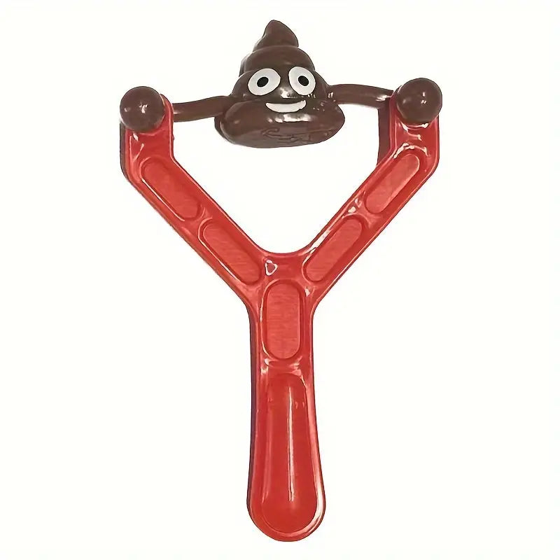 Lance-pierre caca rigolo – Jouet fantaisie pour blagues et farces hilarantes