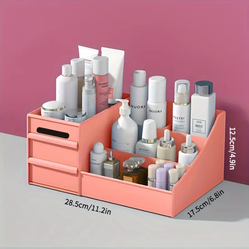 Organiseur de Maquillage avec Tiroirs – Boîte de Rangement Cosmétique pour Soins, Vernis et Accessoires Beauté