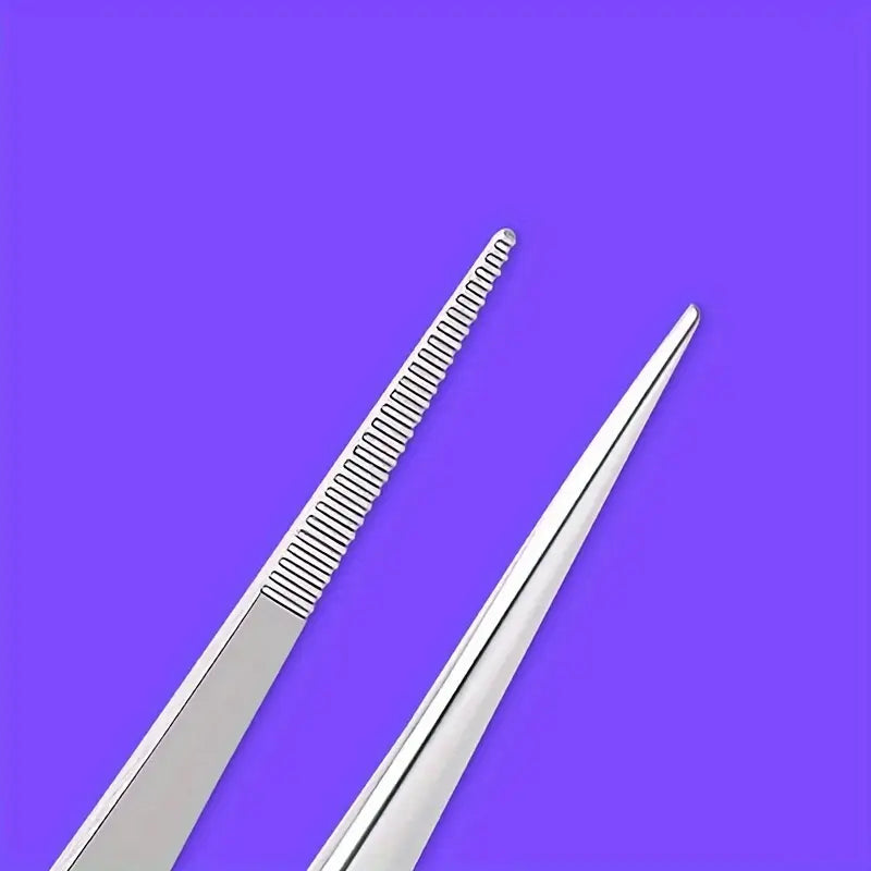 Pince Brucelles Droite en Acier Inoxydable – Outil de Précision pour Maintenance, Électronique et Applications Industrielles