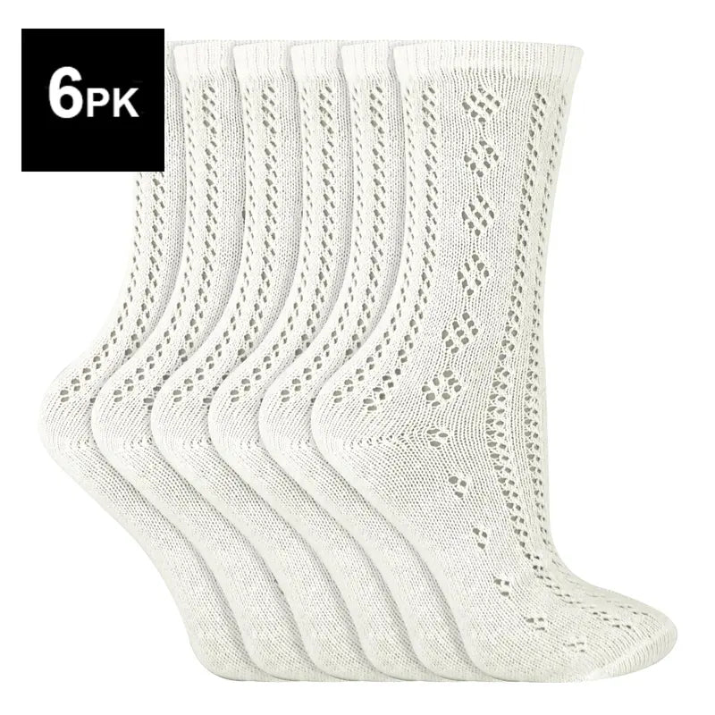 Chaussettes Hautes Fille en Dentelle Blanche – Chaussettes Respirantes Élégantes pour Enfant