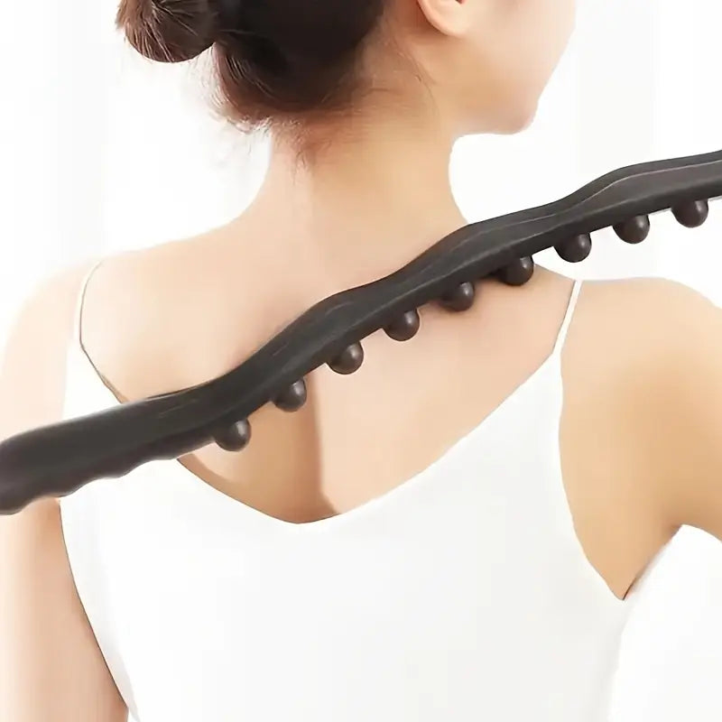 Bâton de Massage Dorsal en Bois – Relaxation Profonde du Dos et des Épaules
