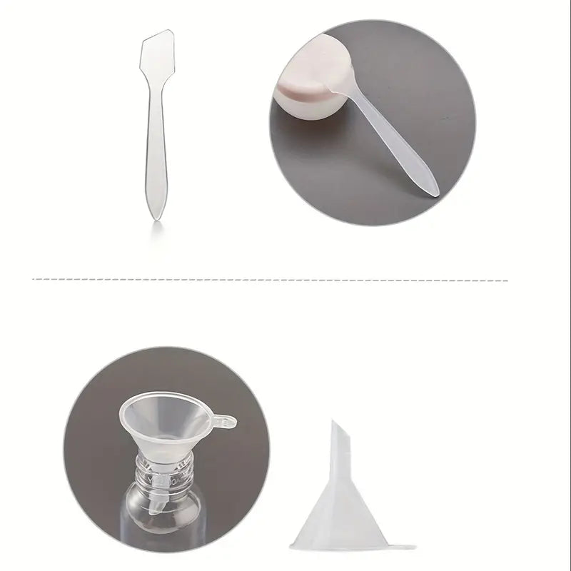 Kit de voyage bébé – Flacons rechargeables et pots de toilette portables en plastique transparent