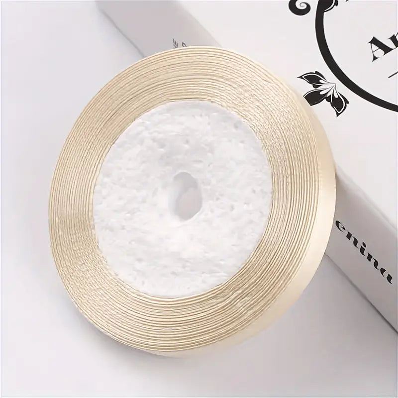 Ruban Satin Coloré pour Emballages Cadeaux – Bobine de Ruban Décoratif DIY, Fêtes et Mariages