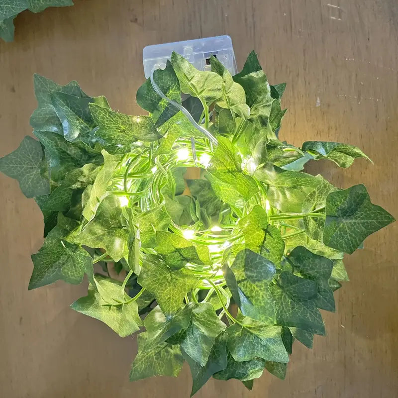 Guirlande Lierre Artificiel avec Lumières LED – Décoration Murale & Table pour Mariage, Anniversaire et Fête