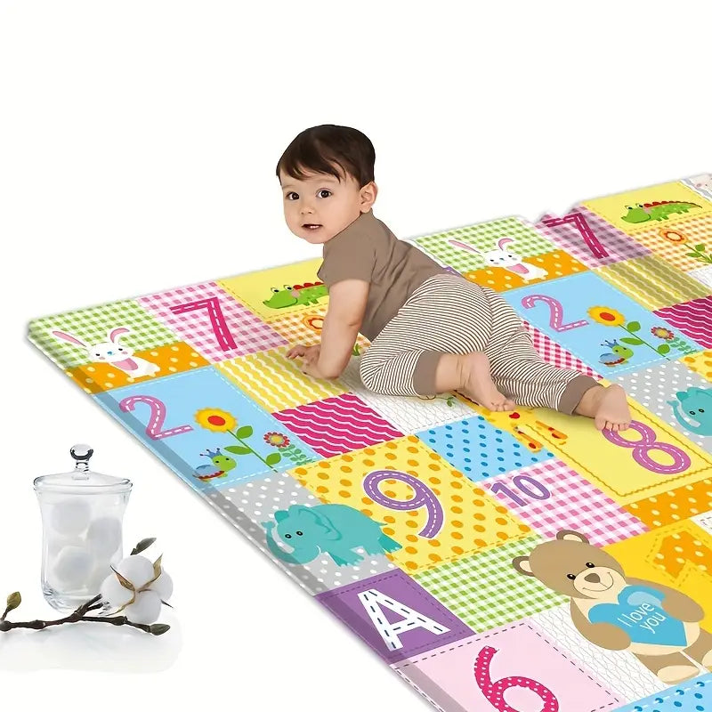Tapis de Jeu Pliant pour Bébé – Tapis Éducatif Coloré et Antidérapant pour Chambre et Aire de Jeu