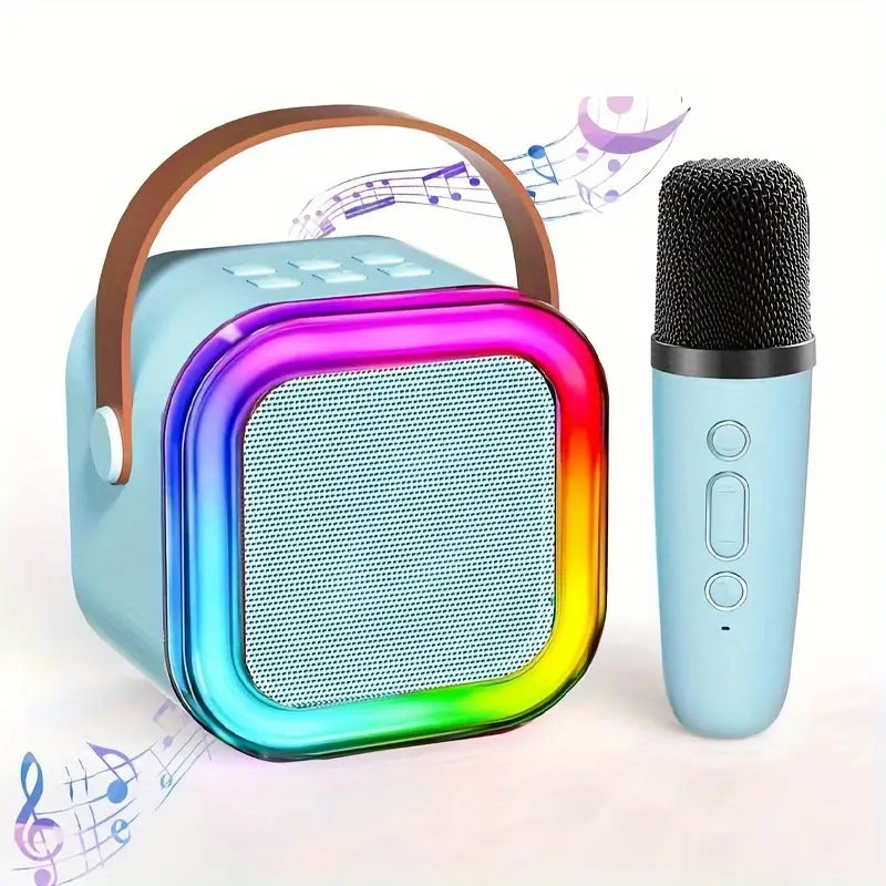 Enceinte Bluetooth avec Micro Sans Fil pour Enfant – Kit Karaoké Lumineux Rechargeable