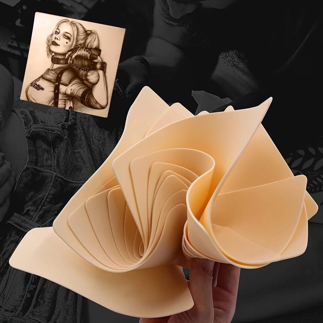 Peau Synthétique pour Entraînement Tatouage – 5/10 Feuilles Souples Double Face pour Pratique Réaliste