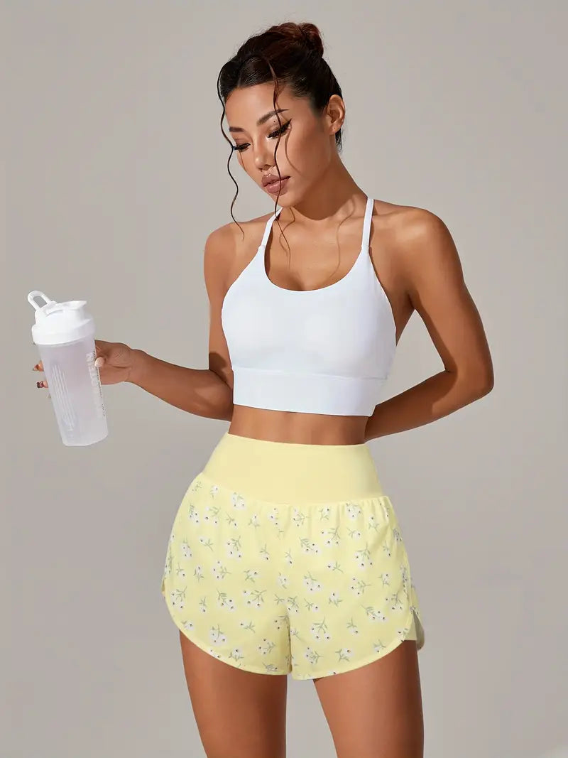 Short de sport femme taille haute – Short fitness respirant et confortable pour entraînement