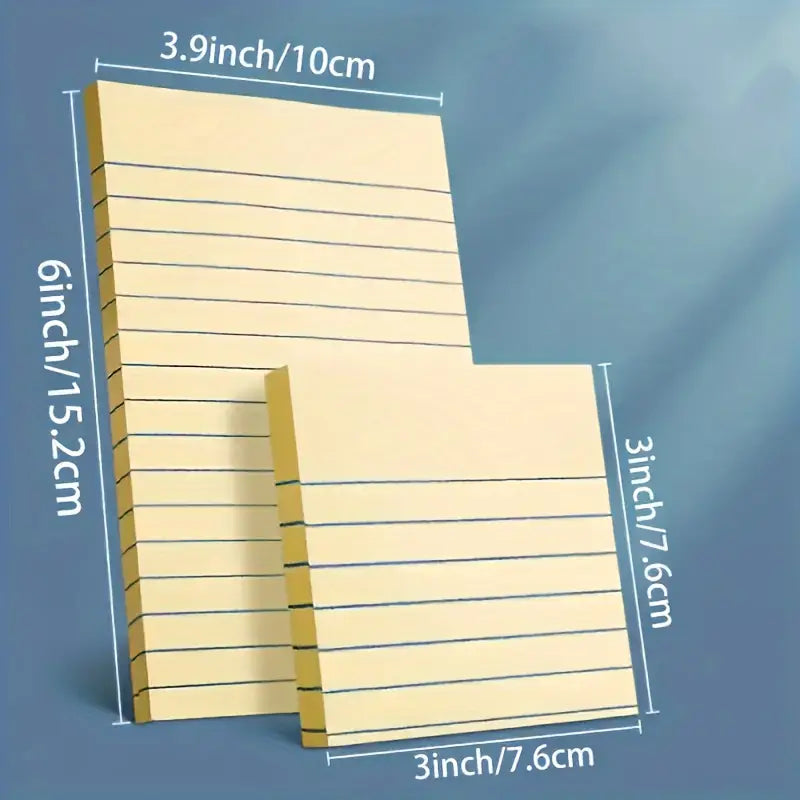 Bloc de Notes Lignées Multicolores – Papiers Autocollants Amovibles pour Bureau, Études et Organisation Quotidienne