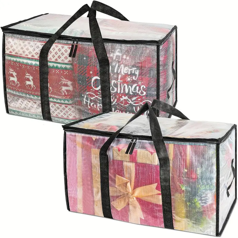 Lot de 2 sacs de rangement grande capacité  Organisation idéale pour vêtements, couettes et linge