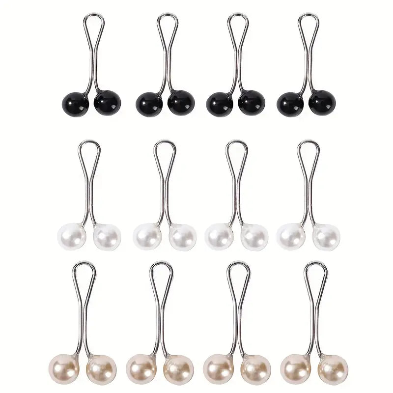 Lot de boutons et épingles femme avec perles élégantes – Accessoires décoratifs pour vêtements et manteaux