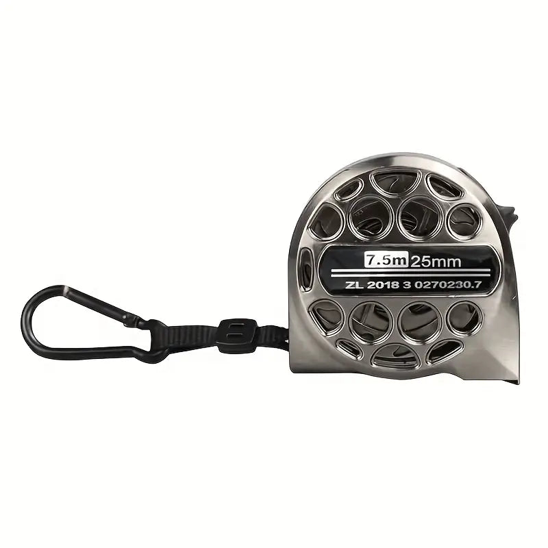 Mètre ruban  en acier inoxydable – Outil manuel de mesure avec clip et mousqueton