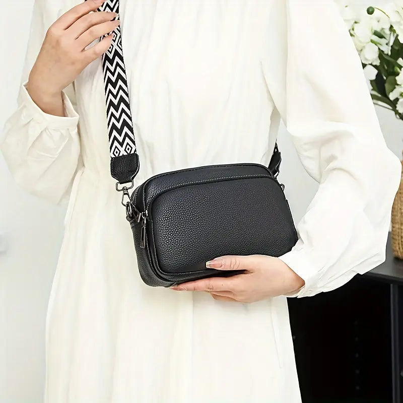 Sac bandoulière femme – Petit sac à main en cuir PU avec sangle ethnique réglable