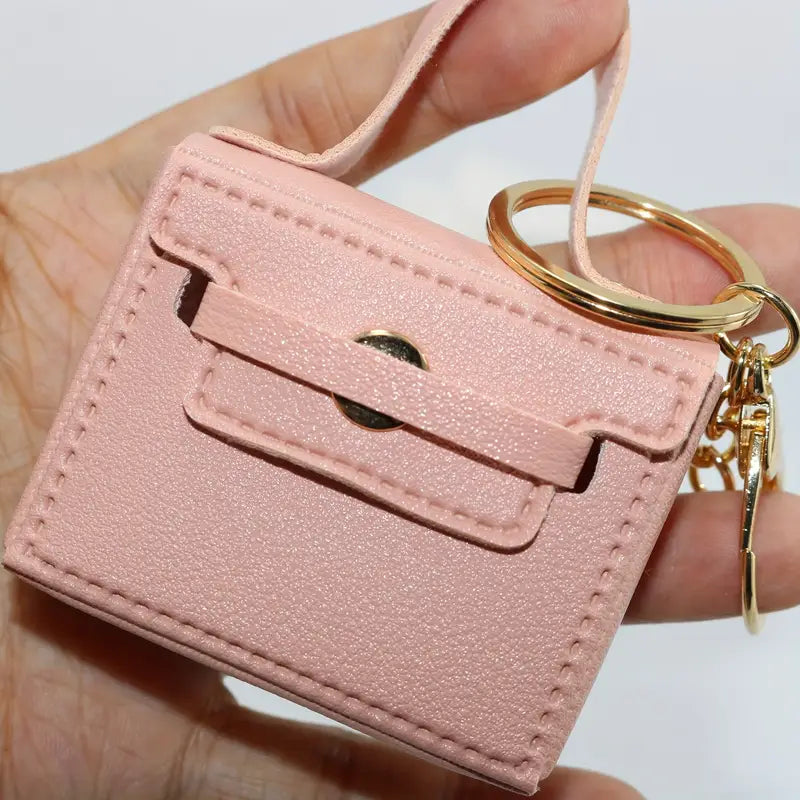 Porte-clés sac à main miniature rose – Breloque élégante et tendance pour femme