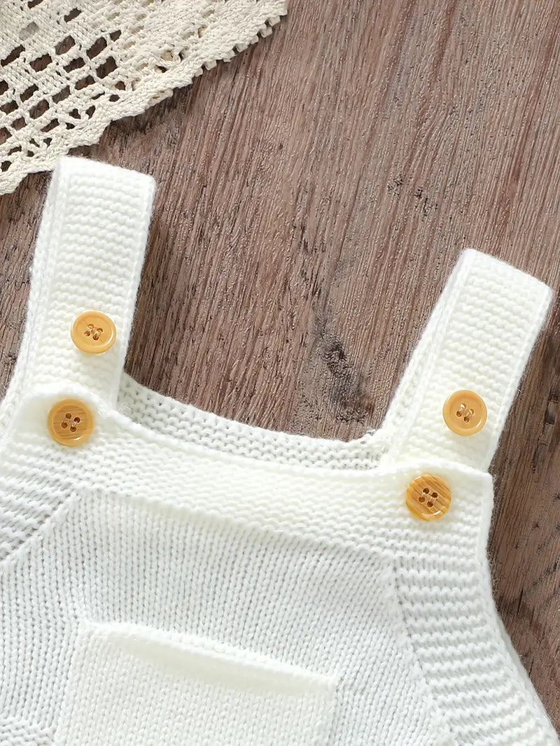 Ensemble tricot bébé avec bonnet – Salopette chaude et confortable