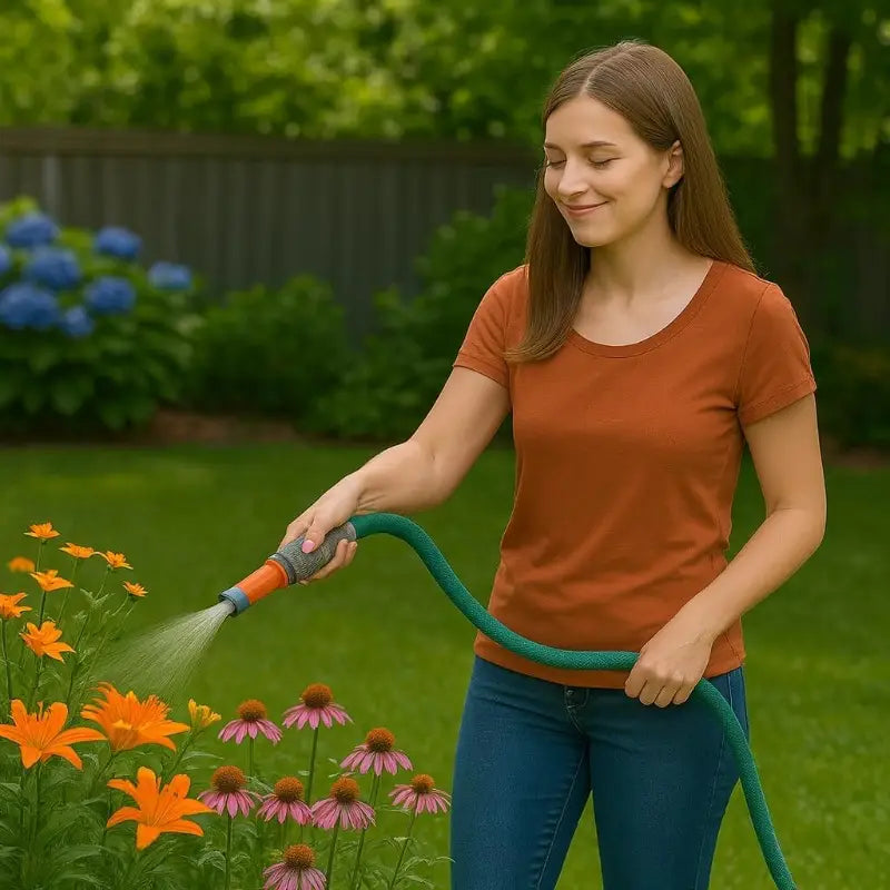Tuyau d’arrosage flexible 20m Accessoire d’entretien des plantes et jardinage