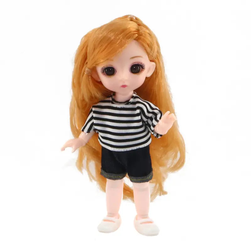 Poupée articulée 16 cm cheveux longs blonds – Jouet mode et jeu d’imitation pour enfants