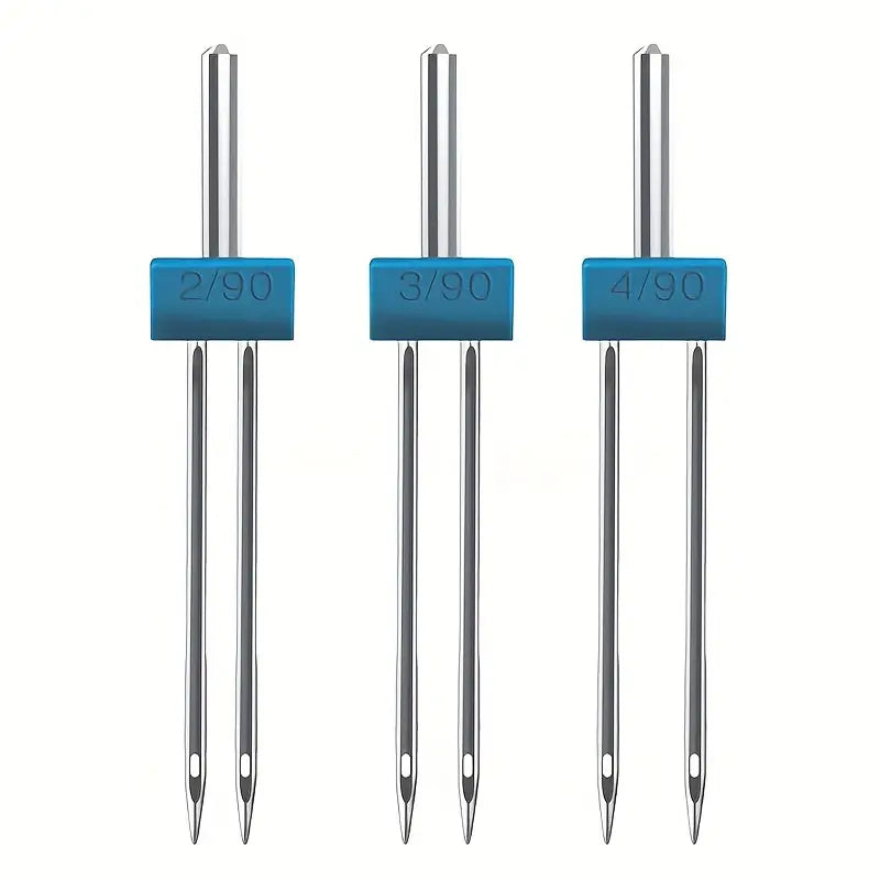 Aiguilles Jumelées pour Machine à Coudre – Lot d’Aiguilles Doubles Universelles pour Couture Créative et Ourlets Parfaits